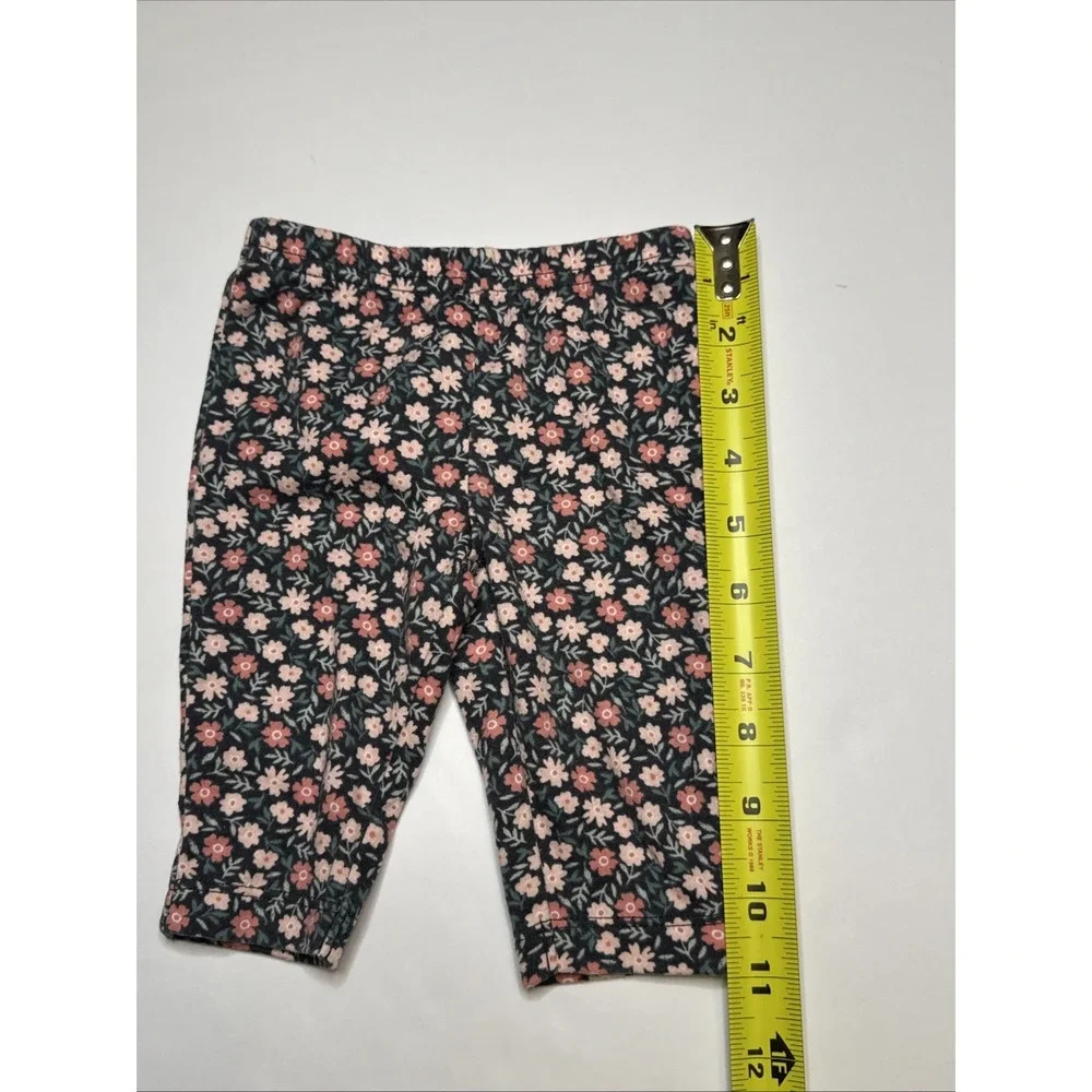 Carters Child of Mine Baby Girl Floral Bodysuit and Pants Set 0-3M‎ Navy Pink